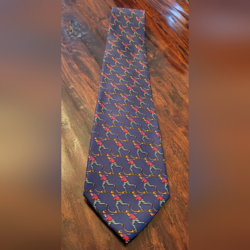 Salvatore Ferragamo Skating Figure Silk Tie
